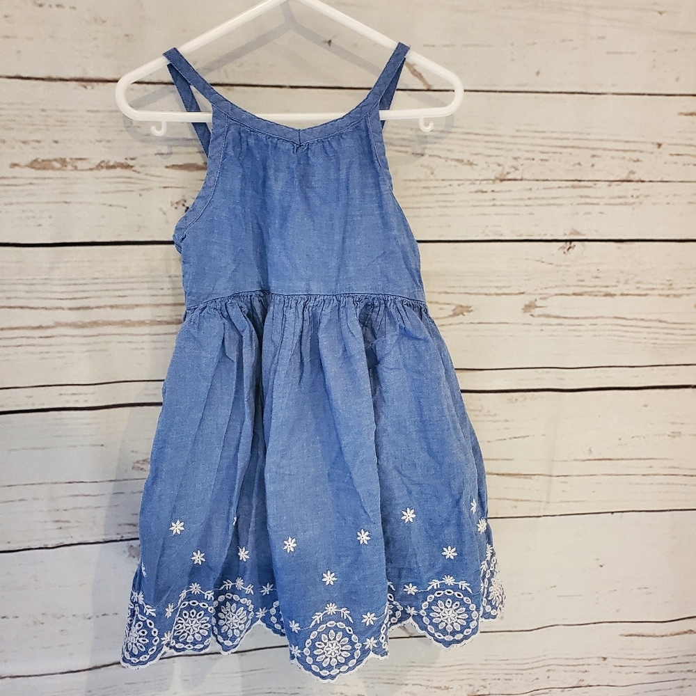 Cat & Jack 4T Denim Embroidery Summer Dress